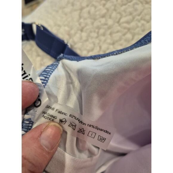 CiCiBird Women's Layered Tummy Control Swimdress Blue Small NWOT - Picture 4 of 7